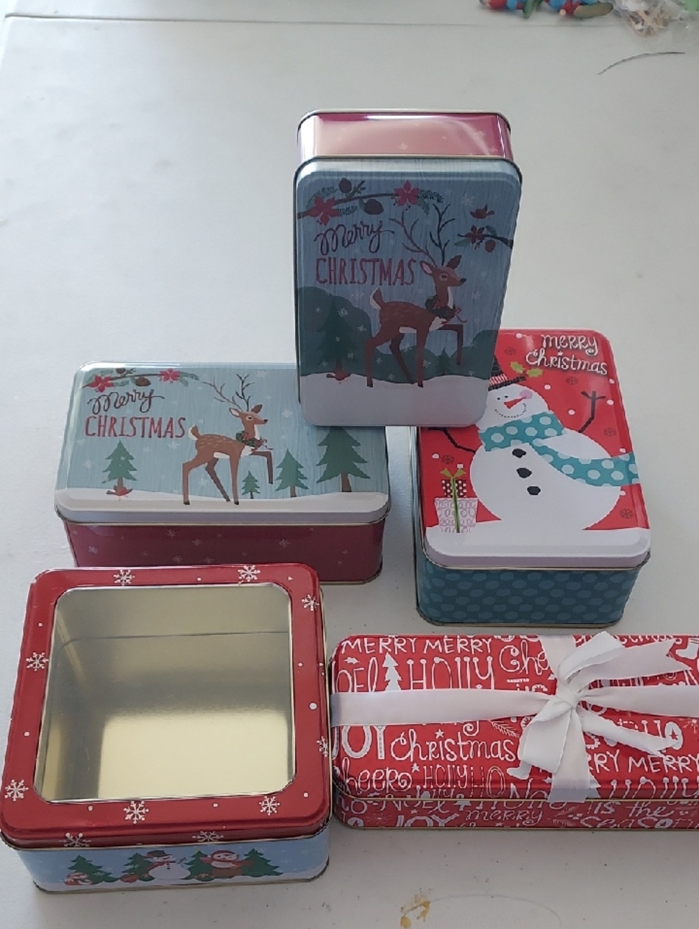 Decorative Christmas Tins Gift Tins Food Storage Tins Decorative Tins